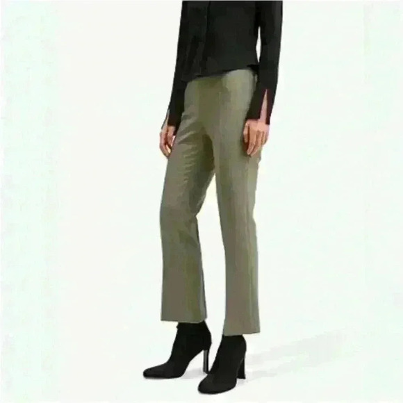 MANGO (MNG) “Atenas" Cropped Pants Khaki/Gray Size Large New With Tags! - Picture 2 of 7